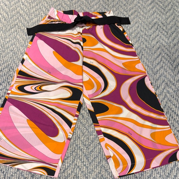 Emilio Pucci Pink and Orange Patterned girls pants